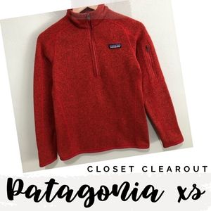 Patagonia xs Better Sweater 1/4 zip copper red